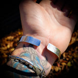 Solid 925 Sterling Silver & Natural Labradorite Handmade Cuff Bracelet