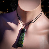NZ Greenstone Pounamu Toki Pendant Necklace (N1011)
