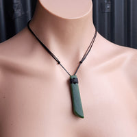 NZ Greenstone Pounamu Toki Pendant Necklace (N177)