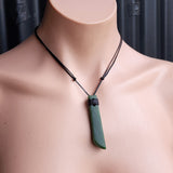 NZ Greenstone Pounamu Toki Pendant Necklace (N177)
