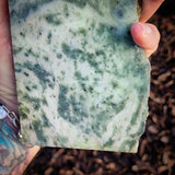 745g Raw Nephrite Jade Carving Slice (R14B688)