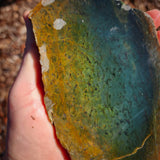 530g Raw Nephrite Jade Carving Slice (R14B742B)