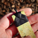NZ Greenstone Pounamu Toki Pendant Necklace (N1087)