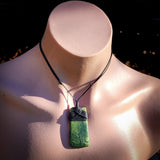 NZ Greenstone Pounamu Toki Pendant Necklace (N909)