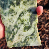 730g Raw Nephrite Jade Carving Slice (R14B701)