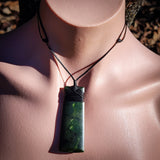 NZ Greenstone Pounamu Toki Pendant Necklace (N1014)