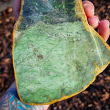 671g Raw Nephrite Jade Carving Slice (R14B702)