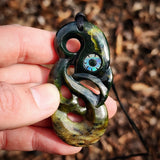 Natural Jade Manaia Pendant Necklace (N1123)