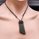 NZ Greenstone Pounamu Toki Pendant Necklace (N291)