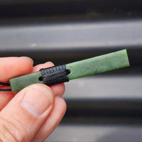 NZ Greenstone Pounamu Toki Pendant Necklace (N111)