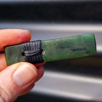 NZ Greenstone Pounamu Toki Pendant Necklace (N306)