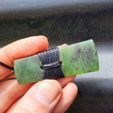 NZ Greenstone Pounamu Toki Pendant Necklace (N450)