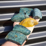 1kg (BUTTS) Raw New Zealand Greenstone / Pounamu Carving Slices (R14B372)