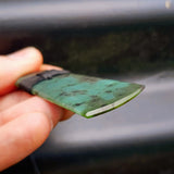 NZ Greenstone Pounamu Toki Pendant Necklace (N414)