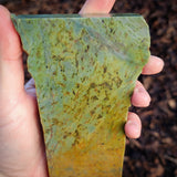 598g Raw Nephrite Jade Carving Slice (R14B678)