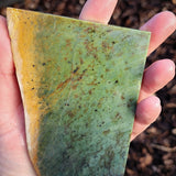 386g Raw Nephrite Jade Carving Slice (R14B680)