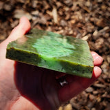 591g Raw Nephrite Jade Carving Slice (R14B783)