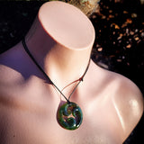 Natural Jade Triple Koru Pendant Necklace (N1085)