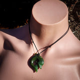 Natural Jade Dolphin Pendant Necklace (N1152)