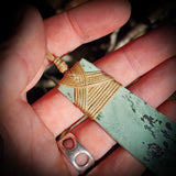 NZ Greenstone Pounamu Toki Pendant Necklace (N763)