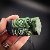 Natural Jade Tiki Toki Pendant Necklace (N2178)