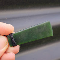NZ Greenstone Pounamu Toki Pendant Necklace (N346)