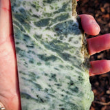 577g Raw Nephrite Jade Carving Slice (R14B697)