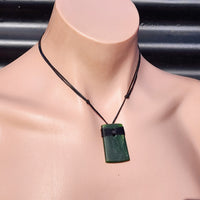 NZ Greenstone Pounamu Toki Pendant Necklace (N318)