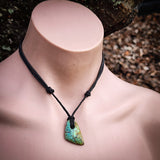 Genuine Arizona Turquoise Freeform Pendant Necklace (N1170)