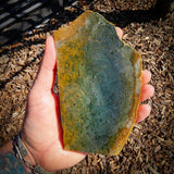 906g Raw Nephrite Jade Carving Slice (R14B758)