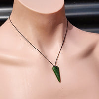 Natural Greenstone Pendant Necklace (AJJC2445)