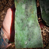 795g Raw Nephrite Jade Carving Slice (R14B757)