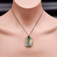 New Zealand Greenstone Pounamu Pendant Necklace (AJJC2292)
