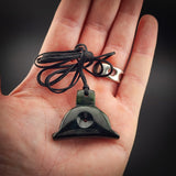 Natural Jade Shepherd's Whistle Pendant Necklace (N2212)