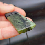 NZ Greenstone Pounamu Toki Pendant Necklace (N393)