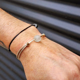 Rustic Recycled Sea Glass One Off Bracelet (1A3-711)