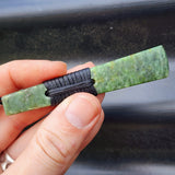 NZ Greenstone Pounamu Toki Pendant Necklace (N446)