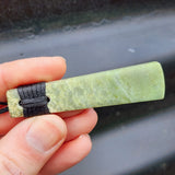 NZ Greenstone Pounamu Toki Pendant Necklace (N378)