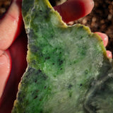 571g Raw Nephrite Jade Carving Slice (R14B736)