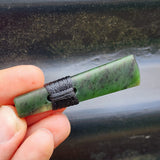 NZ Greenstone Pounamu Toki Pendant Necklace (N408)