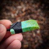 Genuine Arizona Turquoise Toki Pendant Necklace (N1163)