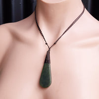 NZ Greenstone Pounamu Patu Pendant Necklace (N176)