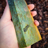 547g Raw Nephrite Jade Carving Slice (R14B657)