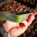 584g Raw Nephrite Jade Carving Slice (R14B715)