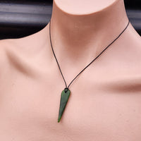 Natural Greenstone Pendant Necklace (AJJC2368)