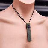 NZ Greenstone Pounamu Toki Pendant Necklace (N270)