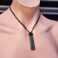 NZ Greenstone Pounamu Toki Pendant Necklace (N312)