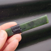 NZ Greenstone Pounamu Toki Pendant Necklace (N241)