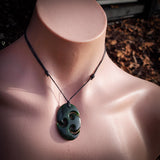 NZ Greenstone Pounamu Triple Koru Pendant Necklace (N868)