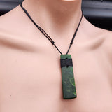 NZ Greenstone Pounamu Toki Pendant Necklace (N296)